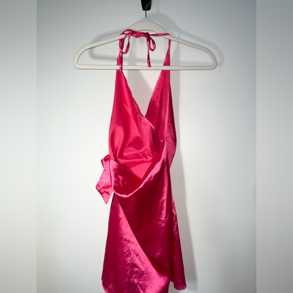 Valentines Day!! PrettyLittleThing satin formal dress
